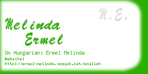 melinda ermel business card